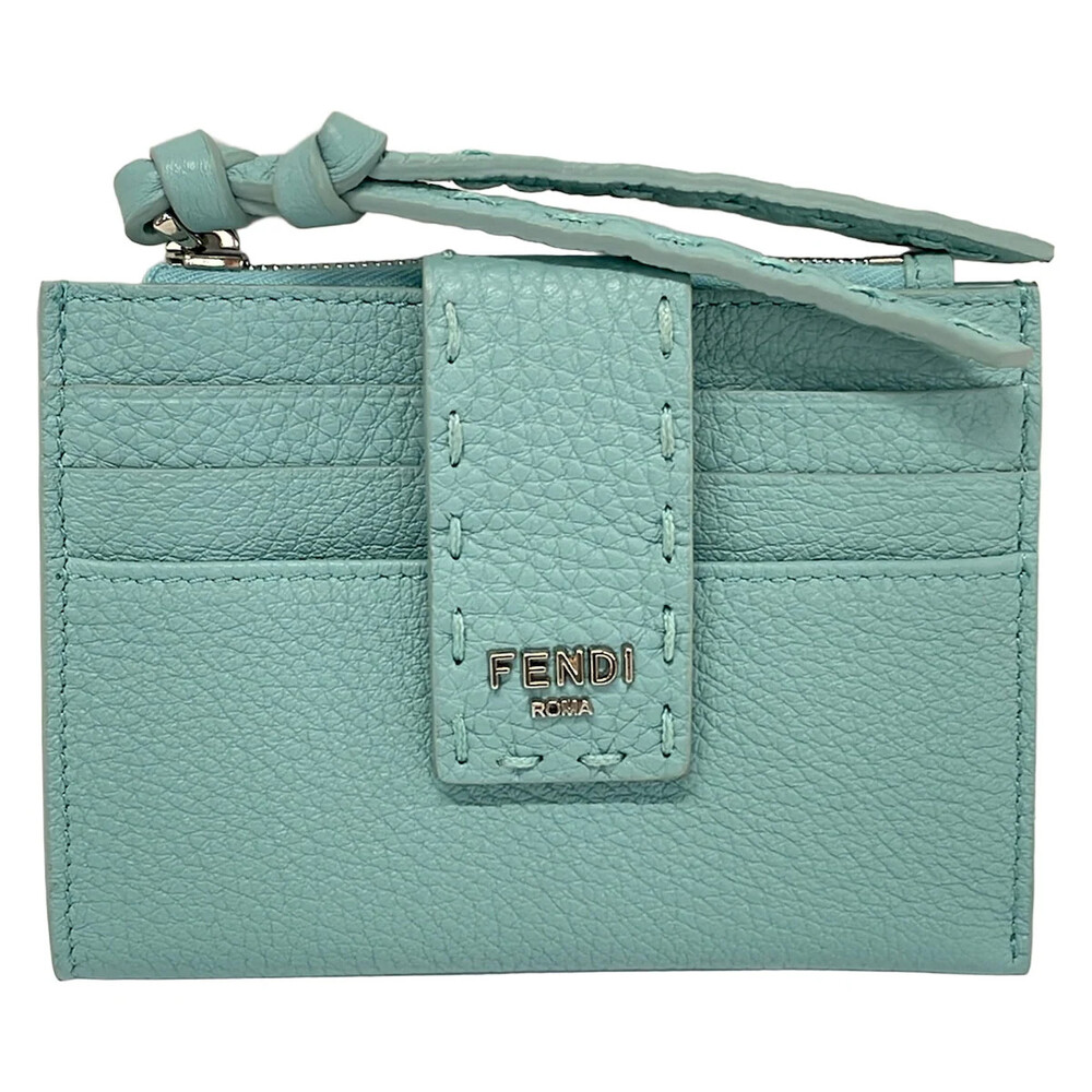 Fendi Selleria Light Blue Leather Card #321870F74B